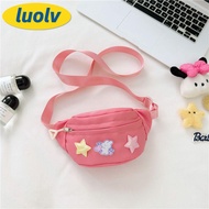LUOLV Waist Bag, Kawaii Canvas Waist Pack, Cute Star Fanny Pack Women Girls Kids