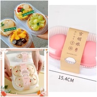 50 Mochi Boxes, 2-3-4 Cell Plastic Boxes for Egg Tarts, Fruit Tarts, Mooncakes, Melted Egg Lava, Pin