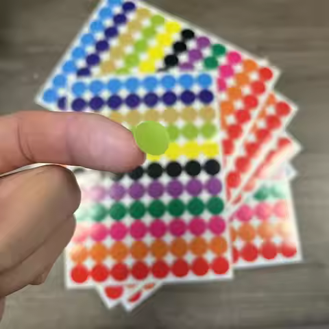 10Sheets Small Round Sticker Label Circle Sealing Label DIY Circle Sticker Small Business Stickers L