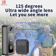 [clarins.sg] Wireless Camera Doorbell LED Night Vision Smart Video Doorbell 1080HD Live Image