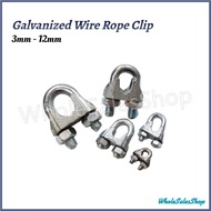 1/8" (3MM) -1/2" (12MM) Galvanized Wire Rope Clip U-Bolt Clamp Clip For Clamping The Wire Rope 钢缆夹