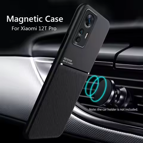 For Xiaomi 12T Pro Case Car Magnetic Leather Cover Soft Frame Funda On For Xiaomi 12T Pro Xiaomi12T 