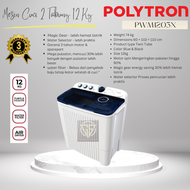 Mesin Cuci 2 Tabung 12 Kg POLYTRON PWM1203X