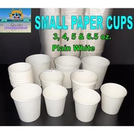 ✇▦【Welcome to my shop】 Small Paper Cup, 3, 4, 5, 6.5 oz, 50 PIECES, Drinking Service Cups, , White