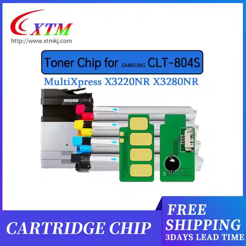 4X CLT-K804S CLT-804S CLT804 Toner chip for Samsung MultiXpress X3220 X3280 X3220NR X3280NR printer 