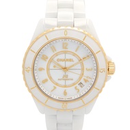 【二手】香奈兒 J12 Caliber 12.1 H9540 白色 K18（黃金）陶瓷腕錶，男士，二手 A