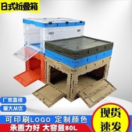 80L Large Capacity Large Multifunctional Foldable Plastic Storage Box Outdoor Home Use Side Open Sto