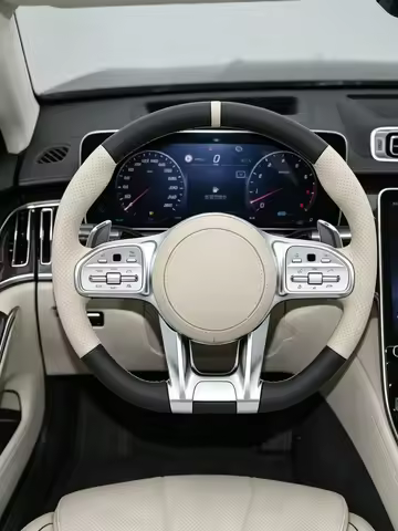 Nappa leather Steering wheel with ACC Button for Benz C180 C200 C260 C300 C43 C63 E200 E300 E43 E63