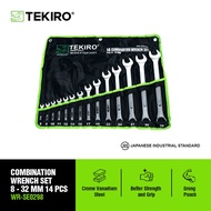 TEKIRO KUNCI RING PAS SET (8 - 32 MM) 14 PCS /KUNCI RINGPAS SET