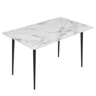 โต๊ะกินข้าวโมเดิร์น  โต๊ะกินข้าว 6 ที่นั่ง 120ซม  หินอ่อน ลักษณะ Rectangular Dining Table Sintered Stone Beautiful Marble Tabletop หินอ่อนราคา  --- No Including Chair