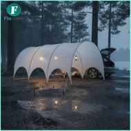 Flameer Silver-Coated Outdoor Tunnel Canopy Open-Sided Arched Canopy Tent Waterproof Tunnel Tent Res