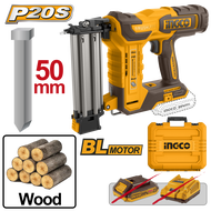INGCO เครื่องยิงตะปู แบตเตอรี่ ไร้สาย 20 โวลท์ ขนาด F50 รุ่น CBNLI5005 (Cordless brad nailer)เครื่อง