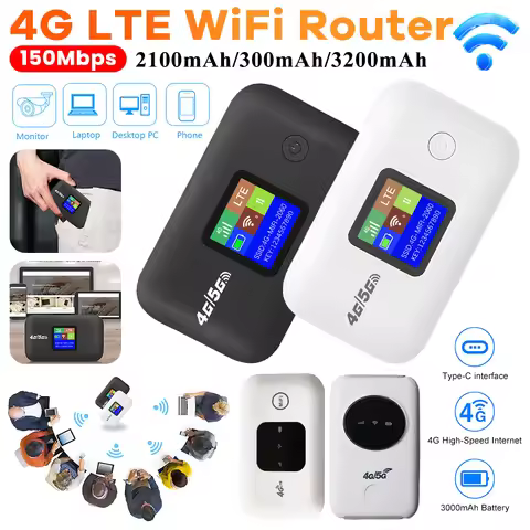 4G Wireless LTE WiFi Router 4G SIM Card Portable 150Mbps USB Modem Pocket Hotspot Dongle Mobile Broa