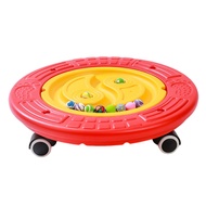 Balance Board with 5 Balls Wheels Handle Heavy Duty Portable Maze Wobble Board Toddler Sensory Balan