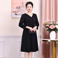 đầm A tay dài phối cao cấp (mẫu mới cập nhật) LT22-0123