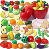 Rocotto wrapping compatible play house ingredients set 89 pieces with apple-shaped storage case, cut