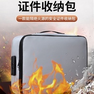 Home Bag Certificate Organizer Box Waterproof Household Document Storage Bag Fireproof ID Card Holde