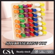 Mini Toddler Toys Montessori Wooden Peg Board 11.5CM Fine Motor Skills Educational Sensory Training