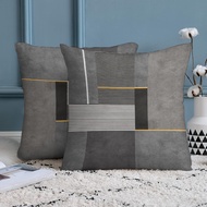 2pcs Modern Geometric Throw Pillow Covers, 45.72x45.72 cm, Dual-Sided Design, Soft Polyester, Zip