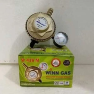 Regulator Winn W-418 M Tekanan Rendah untuk LPG 3kg-12kg Aman & Stabil Kapasitas 2 kg/jam Anti Bocor