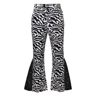 Retro 70s Sequin Flared Pants Cosplay Costume Outfits Halloween Carnival Suit