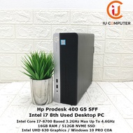 HP PRODESK 400 G5 SFF INTEL CORE I7-8700 16GB RAM 512GB NVME SSD USED DESKTOP REFURBISHED PC