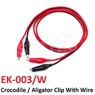 Crocodile / Aligator Clip with Wire (2pcs per Pack) - EK-003/W