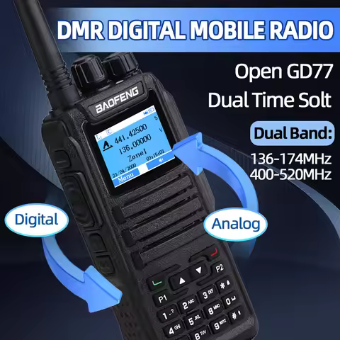 Baofeng DMR DM-1701 Digital Radio Walkie Talkie Dual Mode Analog Open GD77 Dual Time Slot Tier 1+2 H