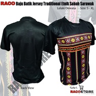 ♛🔥HOT&Wholesale Price🔥 Baju batik Lelaki jersey traditional etnik sabah sarawak-Lelaki Dewasa | size