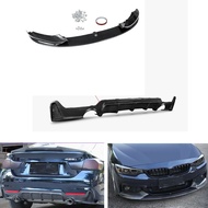 Car Rear Diffuser Splitter & Front Bumper Spoiler Lip For BMW F32 F33 F36 4 Series M Sport 2014-2020
