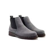 Mancow Chelsea Boots Crazy Horse Grey Sepatu Formal Pria Wanita Leather