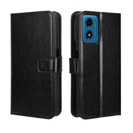 For Motorola Moto E14 G04 G04S G24 G24 Power Case Wallet PU Leather Back Cover Casing For Moto G24 G