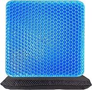 Gel Enhanced Seat Cushion (Super Large &amp; Thick), Wheelchair Seat Cushions,Soft &amp; Breathable, For Office Chair Car Seat Cushion Student seat - Sciatica &amp; Back Pain Relief (Blue) (Small Size- Blue)