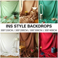 3M X 2M / 3M X 4M Non-woven Solid Color Backdrop Pure White Photography Studio Background Screen