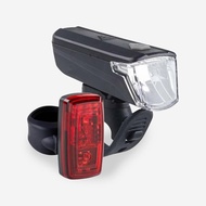 紅光+白光3種模式自行車防水前後車燈組 (電池供電)
