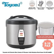 Toyomi 1.8L Electric Rice Cooker &amp; Warmer with Stainless Steel Inner Pot RC 968SS