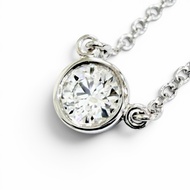สินค้าสภาพดี △ TIFFANY&Co. สร้อยคอไดมอนด์แบบ By the Yard PT950 1P เพชรน้ำหนักประมาณ 0.18ct เส้นผ่านศ
