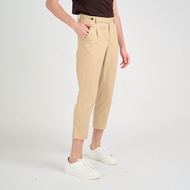 Khaki Bros - Cropped Pants Tapered Fit - กางเกงครอป ทรง Tapered Fit - Lt Khaki