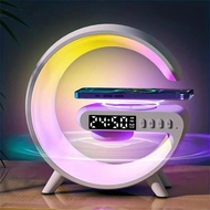 Bluetooth Speaker with Wireless Charging, G63 Smart Table Lamp and Alarm Clock
