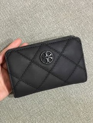 二手Tory Burch 消光黑 皮夾 錢包Women Willa Matte Medium Wallet