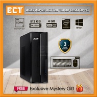 Acer Aspire XC1780-13100F / 13400F / 13700F Desktop PC (i3-13100 / i5-13400 / i7-13700,512GB SSD,4GB