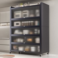 W-8&amp; Kitchen Shelf Floor Multi-Layer Dust-Proof Storage Cabinet Multi-Functional Household Cupboard Cupboard Sideboard C