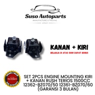 SET 2PCS ENGINE MOUNTING Kiri + RIGHT RUSH TERIOS 1500CC 12362-BZ070/50 12361-BZ070/60 (3 MONTHS WAR