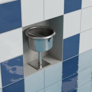 Toysmith Pool Wall Embedded Cup Stainless Steel Swim Channel Anchor Swim Channel Anchor Cup