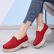 caobaba【Ready Stock】Women's Casual Loafer Women's Flat Work Moccasin Shoes Lady's Casual  Leather Sh