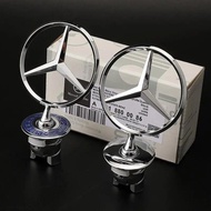 1Pcs Car Front Bonnet Logo Emblem Zinc Alloy Decorate Badge For Mercedes Benz W204 W220 C180 C200 E2