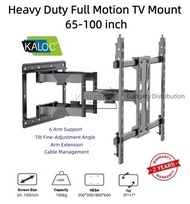 KALOC KLC H10 Pro Large Heavy Duty Full Motion Cantilever 65 to 100 Inch TV Wall Bracket Wall Mount 