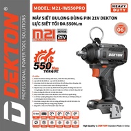 Máy siết bulong dùng pin Dekton M21-IW550PRO | Máy bắn bulong Pin 550Nm Lực Mở 800Nm chuyên xe máy ô