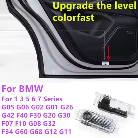 2PCS For BMW 1 3 5 6 7 Serie X1 X3 X5 X6 F10 E92 G30 E87 E61 E70 E71 E90 E91 F30 F20 LED Car Door Pr