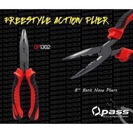 Opass Fishing plier OP1302 8" Long Bent Nose Plier